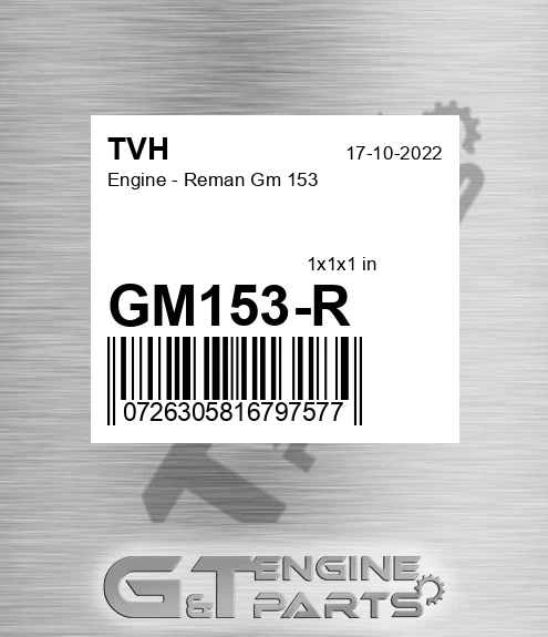 GM153-R Engine - Reman Gm 153