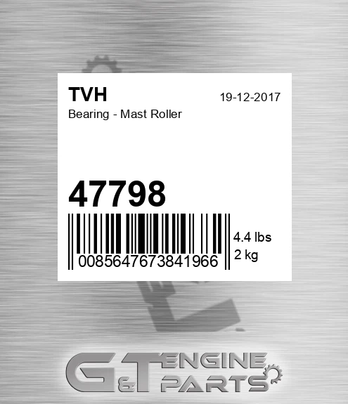 47798 Bearing - Mast Roller