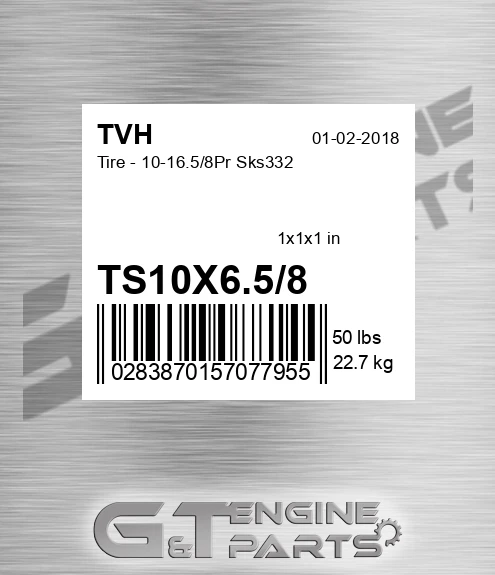 TS10X6.5/8 Tire - 10-16.5/8Pr Sks332