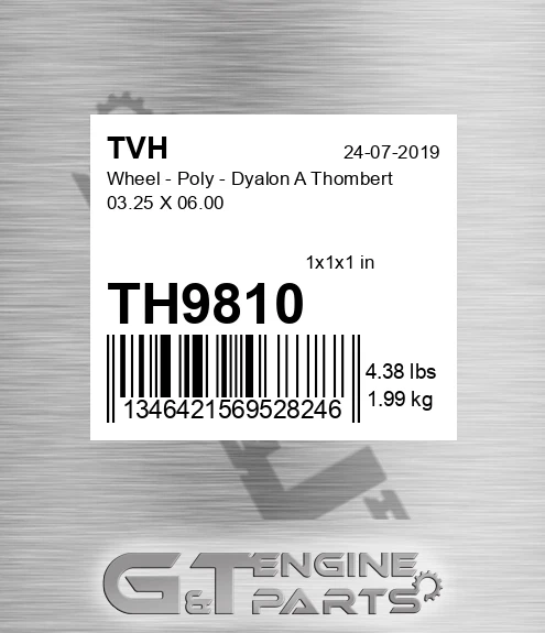 TH9810 Wheel - Poly - Dyalon A Thombert 03.25 X 06.00