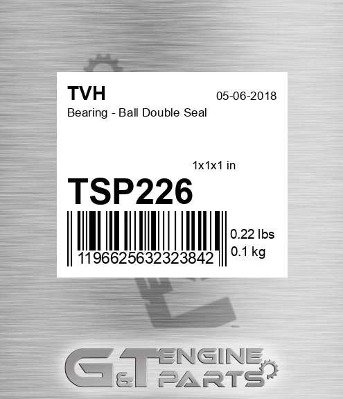 TSP226 Bearing - Ball Double Seal