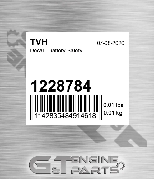 1228784 Decal - Battery Safety