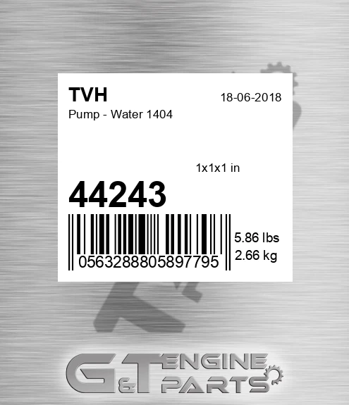 44243 Pump - Water 1404
