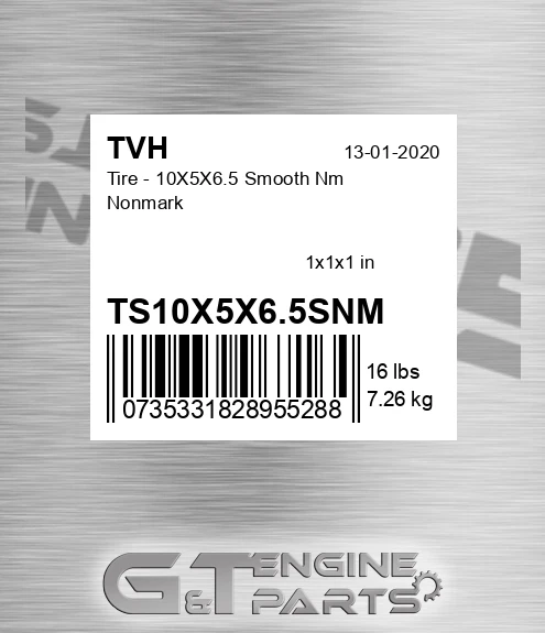 TS10X5X6.5SNM Tire - 10X5X6.5 Smooth Nm Nonmark