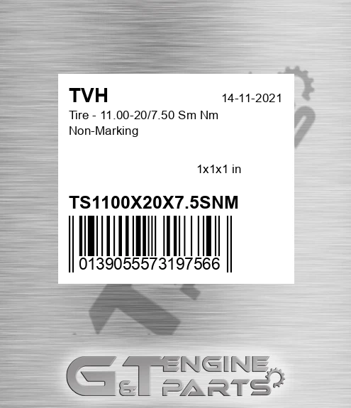 TS1100X20X7.5SNM Tire - 11.00-20/7.50 Sm Nm Non-Marking