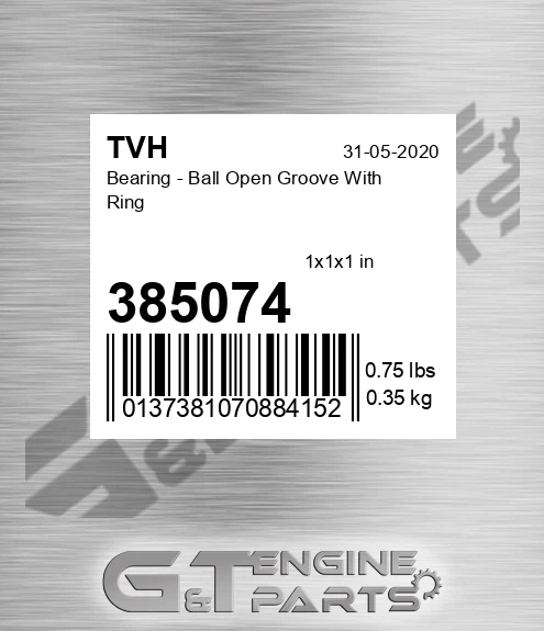 385074 Bearing - Ball Open Groove With Ring