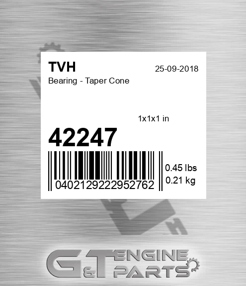 42247 Bearing - Taper Cone
