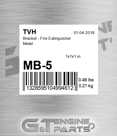 MB-5 Bracket - Fire Extinguisher Metal