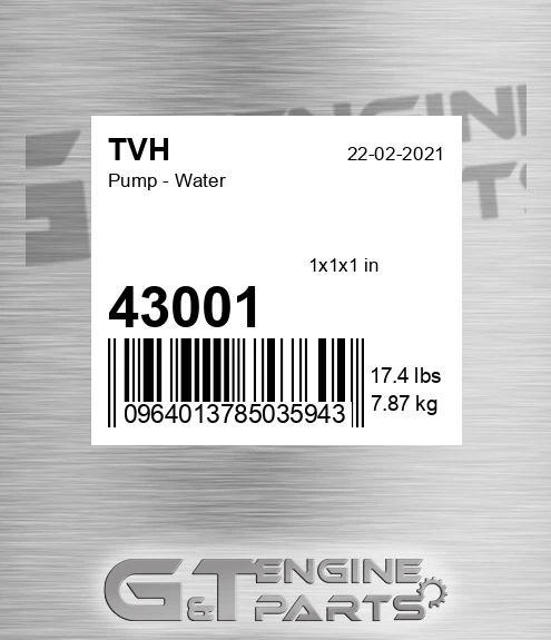 43001 Pump - Water