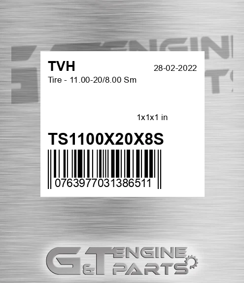 TS1100X20X8S Tire - 11.00-20/8.00 Sm