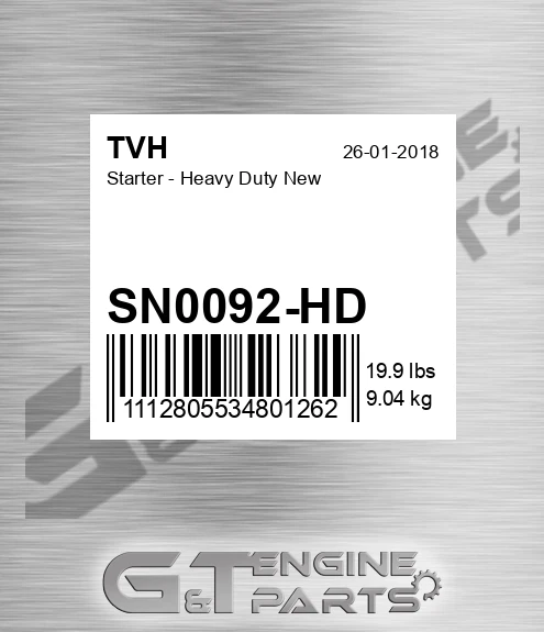SN0092-HD Starter - Heavy Duty New