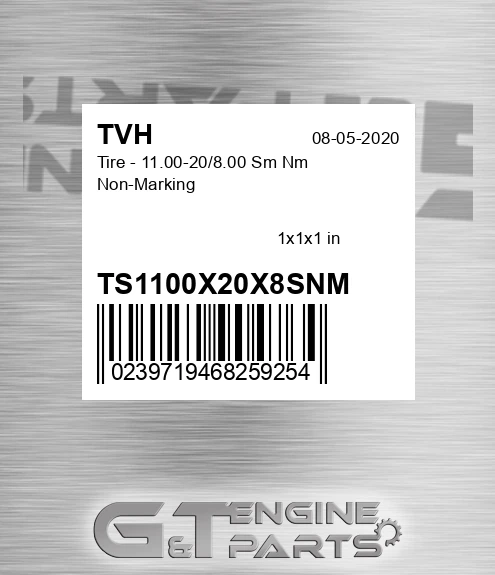 TS1100X20X8SNM Tire - 11.00-20/8.00 Sm Nm Non-Marking