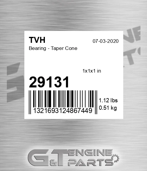 29131 Bearing - Taper Cone