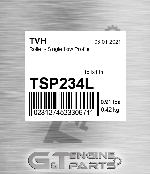 TSP234L Roller - Single Low Profile