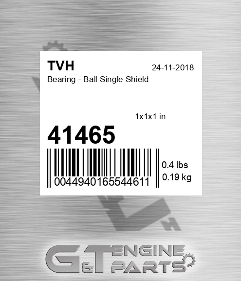 41465 Bearing - Ball Single Shield