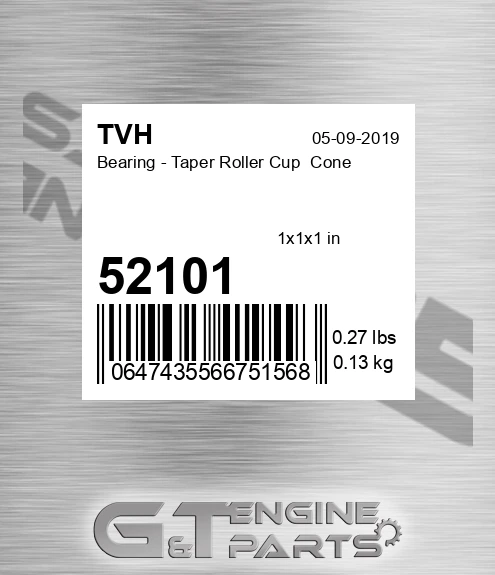 52101 Bearing - Taper Roller Cup Cone