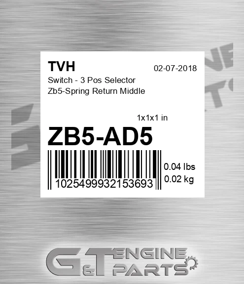 ZB5-AD5 Switch - 3 Pos Selector Zb5-Spring Return Middle