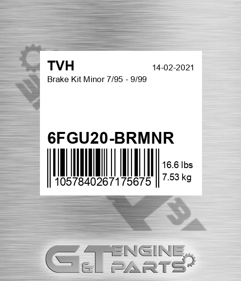 6FGU20-BRMNR Brake Kit Minor 7/95 - 9/99
