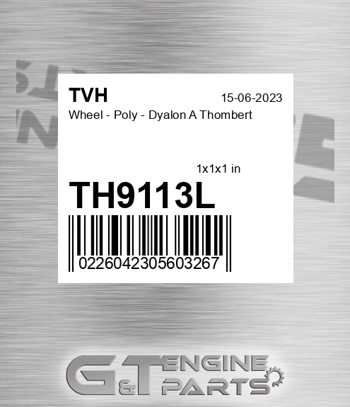 TH9113L Wheel - Poly - Dyalon A Thombert