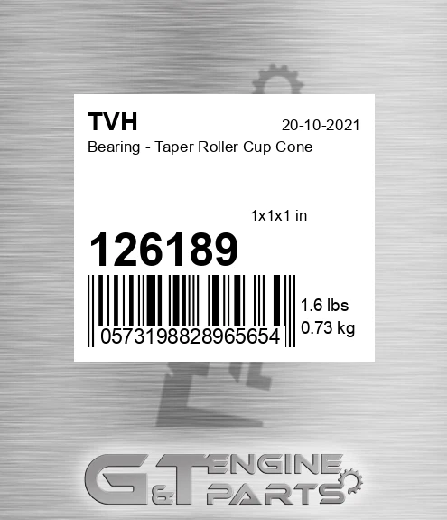 126189 Bearing - Taper Roller Cup Cone