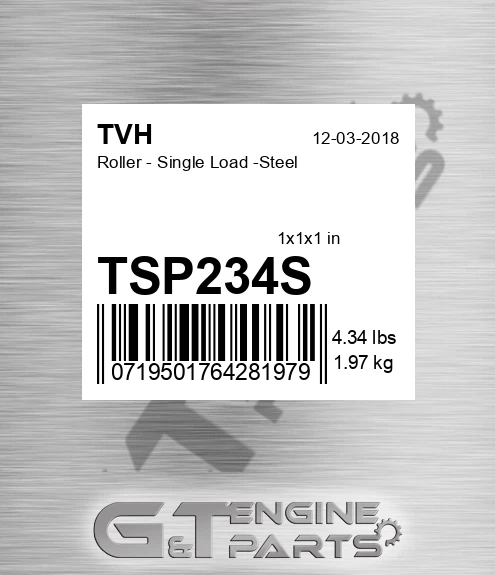 TSP234S Roller - Single Load -Steel