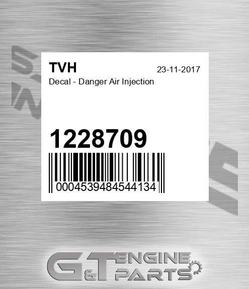 1228709 Decal - Danger Air Injection