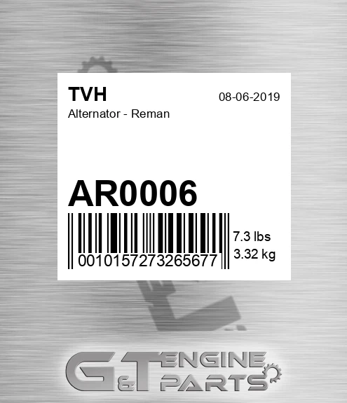 AR0006 Alternator - Reman