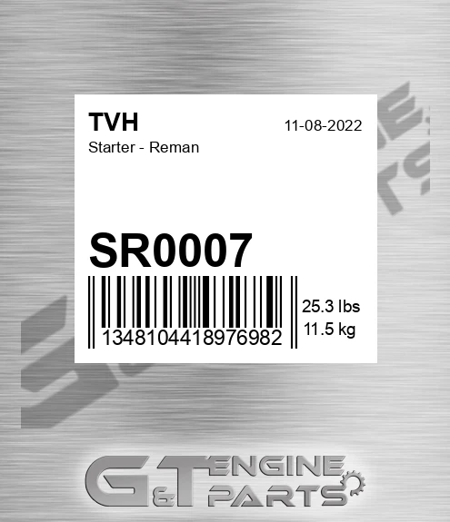 SR0007 Starter - Reman
