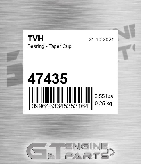 47435 Bearing - Taper Cup