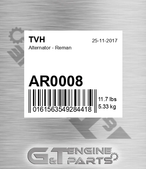 AR0008 Alternator - Reman