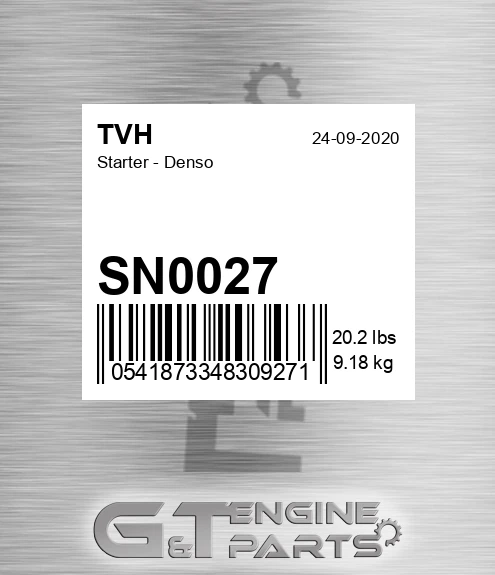 SN0027 Starter - Denso