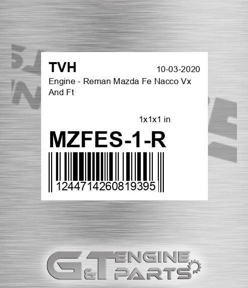MZFES-1-R Engine - Reman Mazda Fe Nacco Vx And Ft