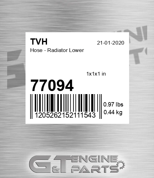 77094 Hose - Radiator Lower