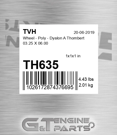 TH635 Wheel - Poly - Dyalon A Thombert 03.25 X 06.00