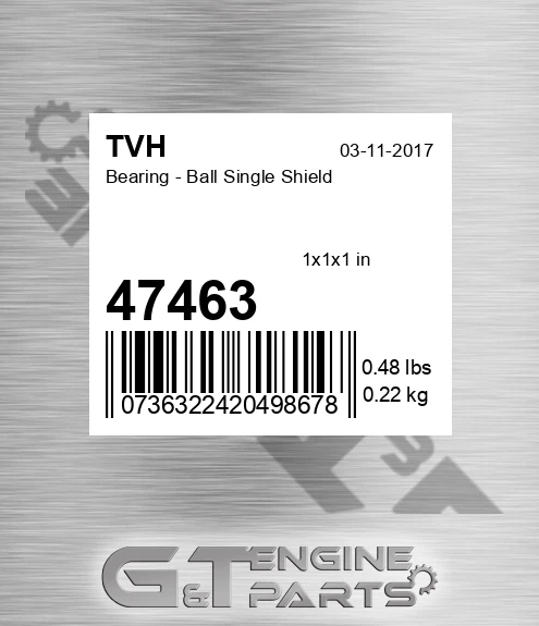 47463 Bearing - Ball Single Shield