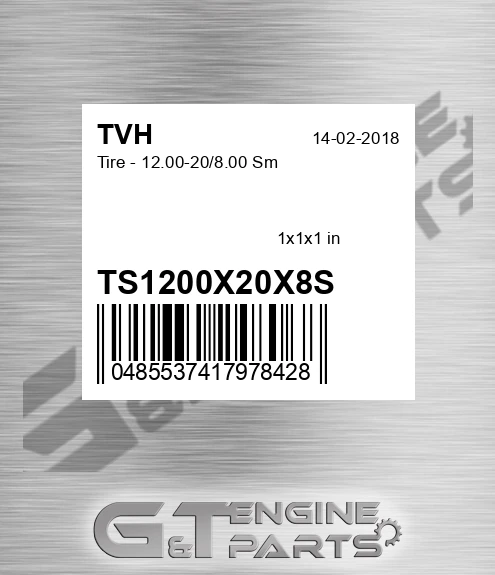 TS1200X20X8S Tire - 12.00-20/8.00 Sm