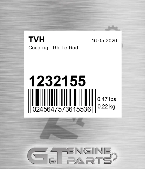 1232155 Coupling - Rh Tie Rod