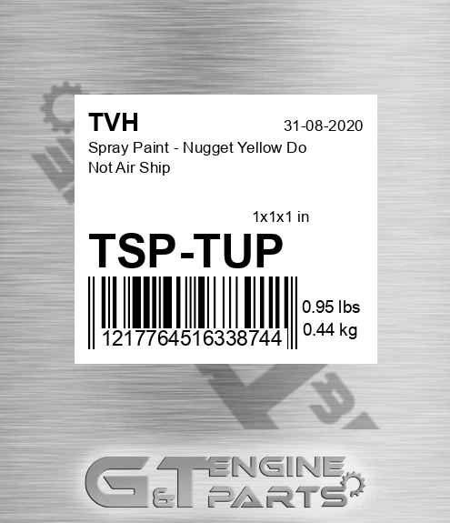 TSP-TUP Spray Paint - Nugget Yellow Do Not Air Ship
