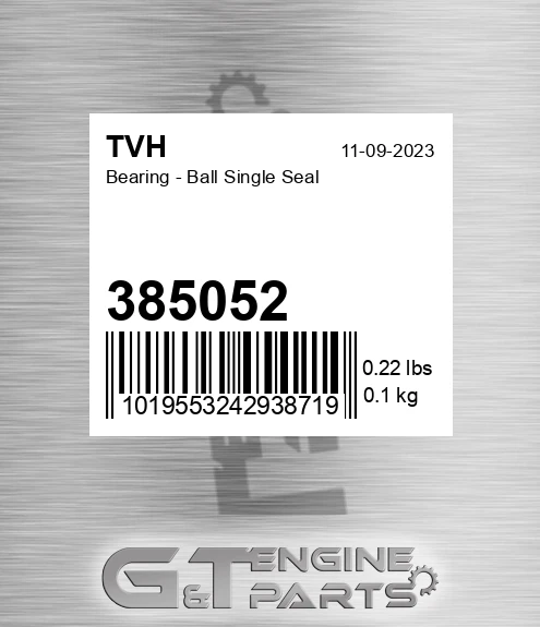 385052 Bearing - Ball Single Seal