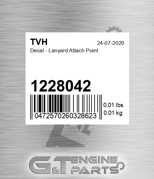 1228042 Decal - Lanyard Attach Point