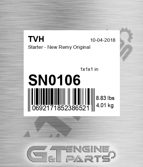 SN0106 Starter - New Remy Original