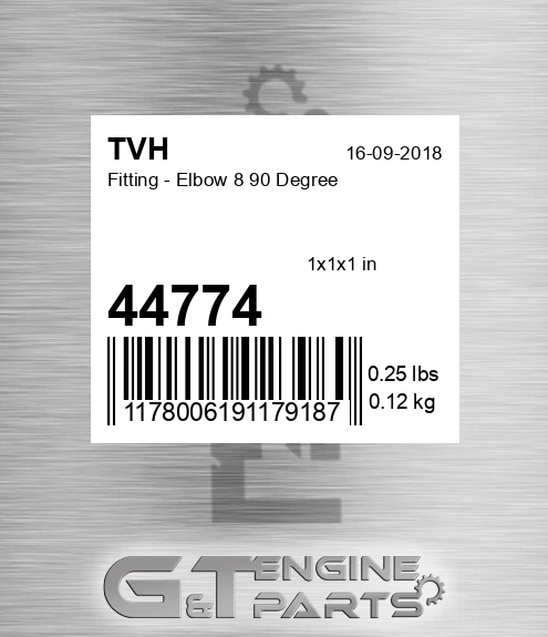 44774 Fitting - Elbow 8 90 Degree