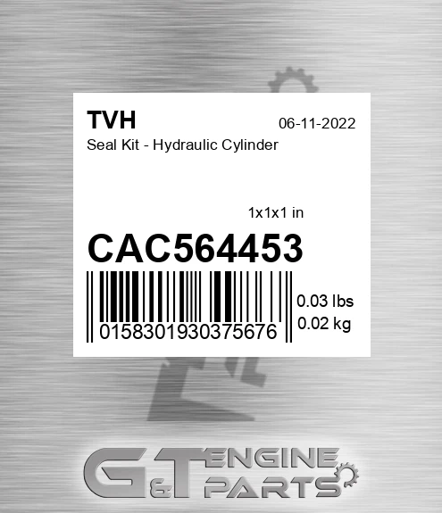 CAC564453 Seal Kit - Hydraulic Cylinder