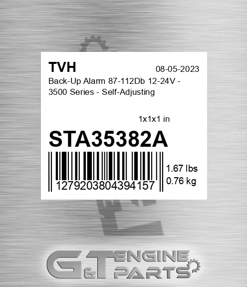 STA35382A Back-Up Alarm 87-112Db 12-24V - 3500 Series - Self-Adjusting