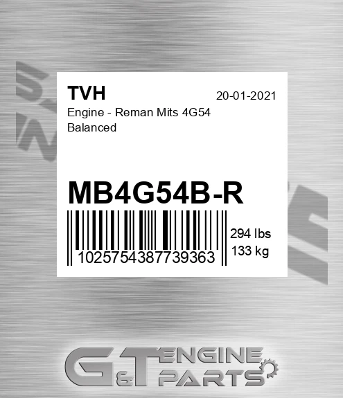 MB4G54B-R Engine - Reman Mits 4G54 Balanced