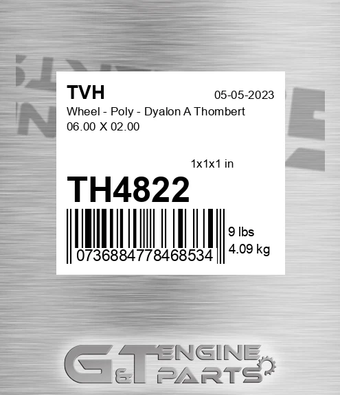 TH4822 Wheel - Poly - Dyalon A Thombert 06.00 X 02.00
