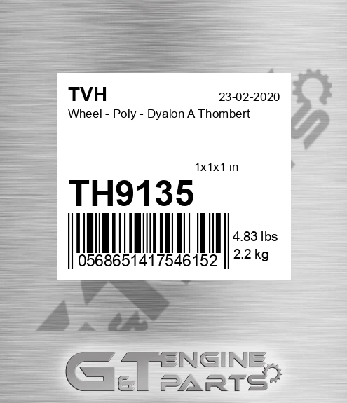 TH9135 Wheel - Poly - Dyalon A Thombert