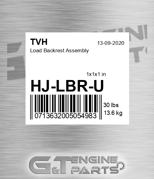 HJ-LBR-U Load Backrest Assembly