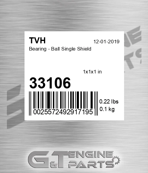 33106 Bearing - Ball Single Shield