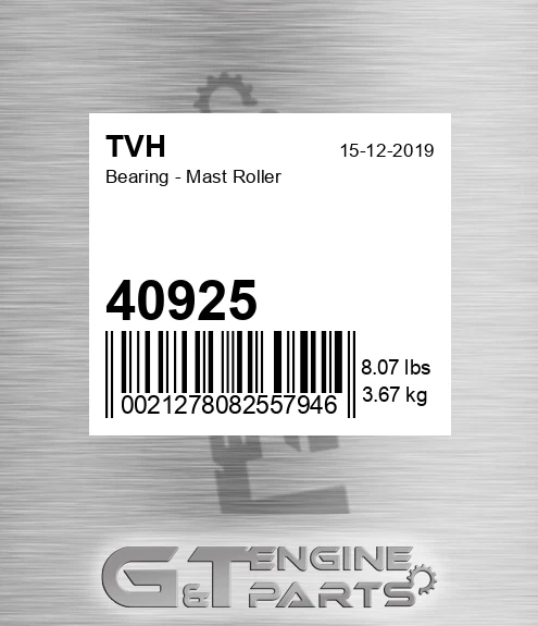 40925 Bearing - Mast Roller
